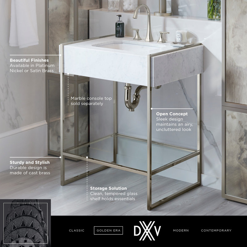 Belshire 30'' Console Frame, Platinum Nickel