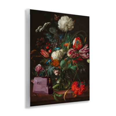 «Glam Vintage Bouquet», art mural sur bois par Amelia Noyes