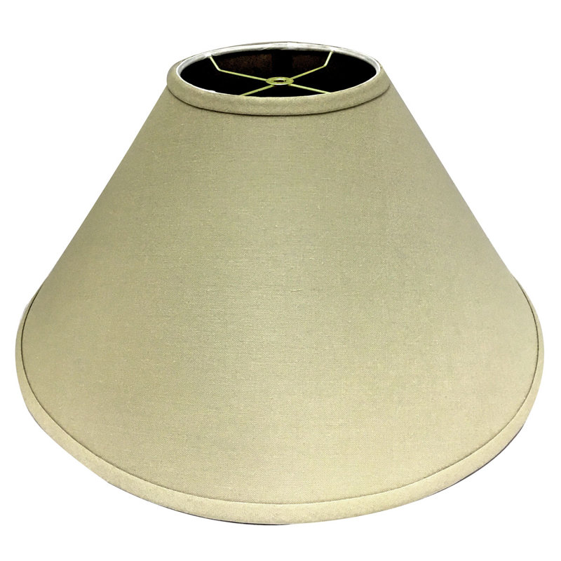 Abat-jour empire en soie hardback, Lin beige