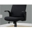 Chaise de bureau, hauteur réglable, pivotante, ergonomique, accoudoirs, bureau d'ordinateur, travail, filet noir, métal noir, contemporain, moderne-1003718347-1003718346