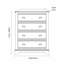 89 cm W Chest of 5 Drawers