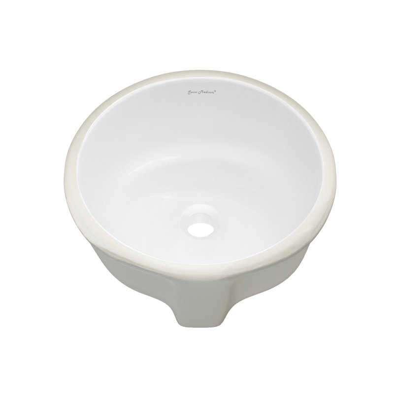 Monaco 16" Ceramic Undermount Bathroom Sink, White