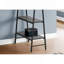 Bureau d'ordinateur, bureau personnel, ordinateur portable, tablettes de rangement, L 48 po, travail, stratifié gris, métal noir, contemporain-1572140059