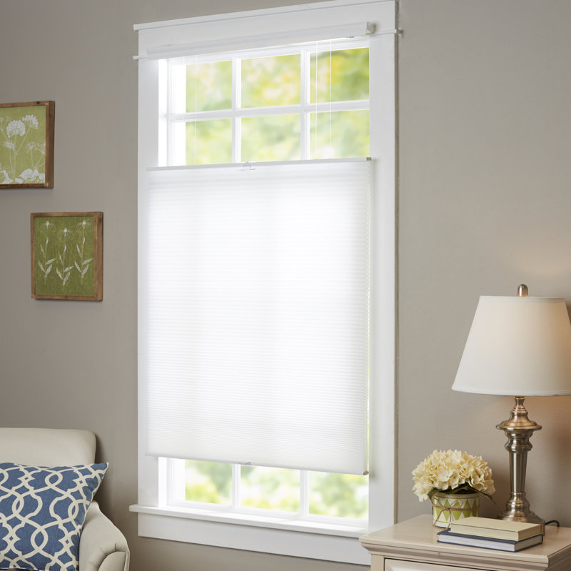 Semi Sheer Cellular Shade, 27"W x 64"L, White