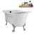 58" Streamlin Clawfoot Tub,Tray,Drain, Clawfeet-101628925-102219861