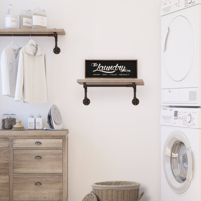 The Laundry Co - noir, H 16 po x l 48 po