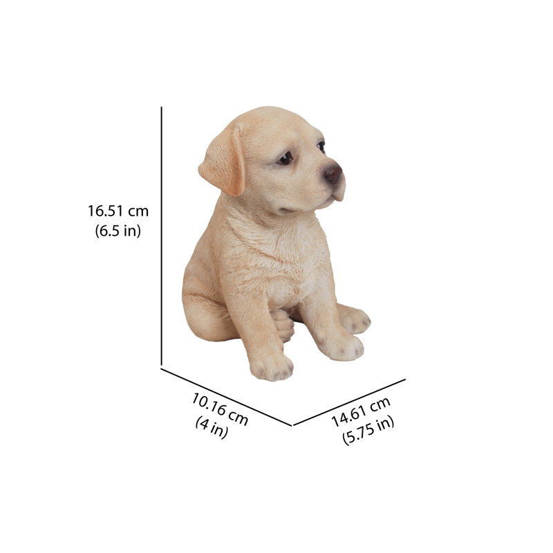 Yellow Labrador Puppy Polyresin Indoor/Outdoor Statue