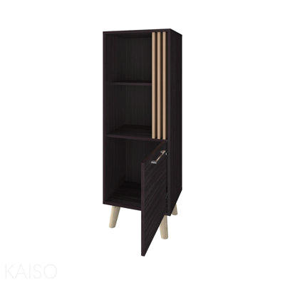 Armoire décorative avec porte et rangement ouvert