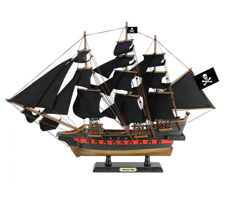Bateau de pirate à bateau à bateau en bois limité adventure Rowberrow, Noir