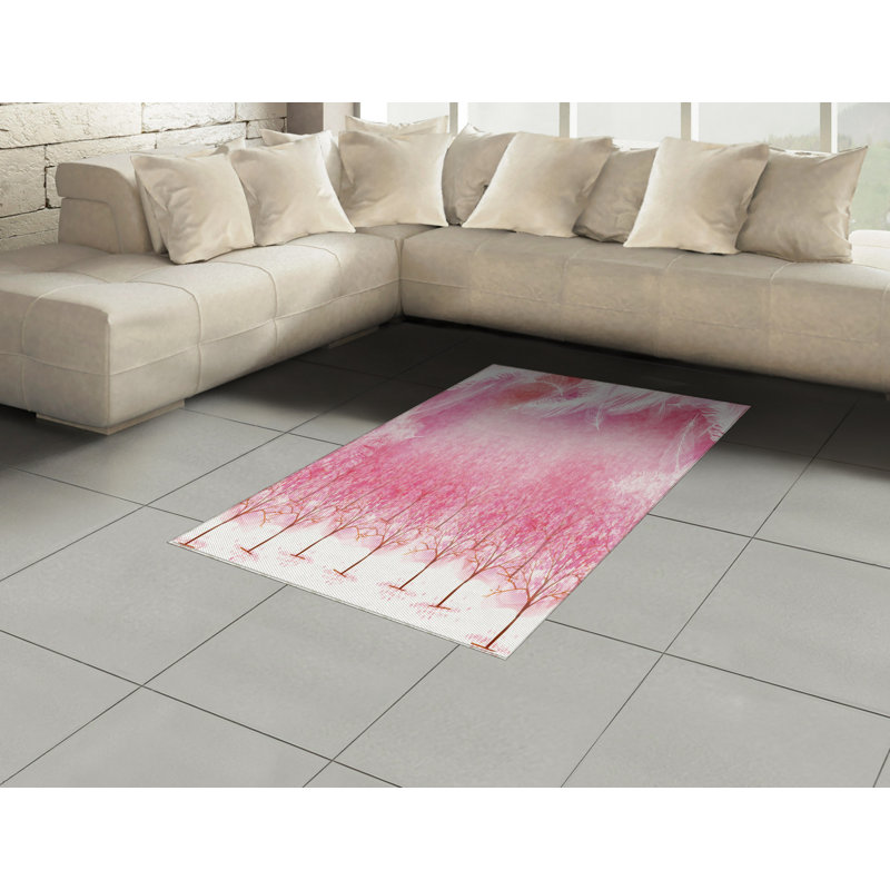Pink Area Rug, Rectangle 4' x 5'8"
