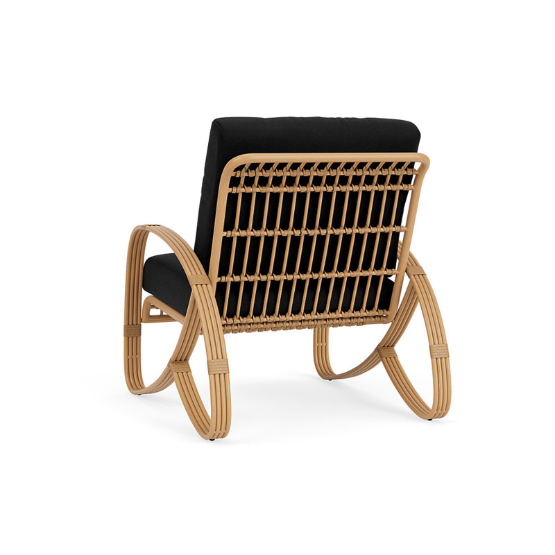 Riviera Outdoor Lounge Chair, Canvas Black