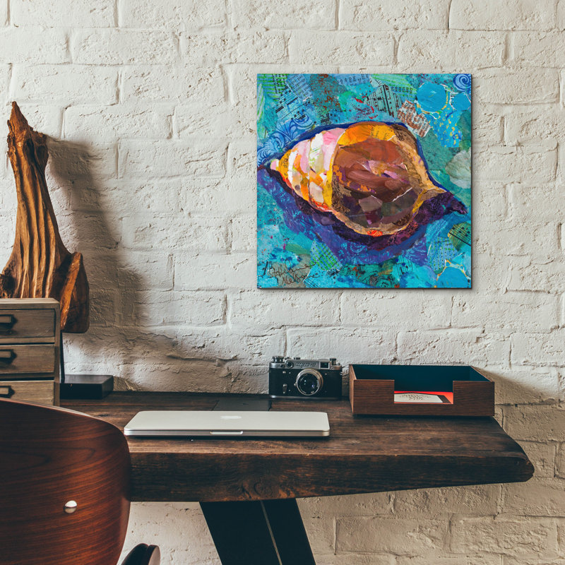 «Blue Spiral» par St. Hilaire Elizabeth, H 12 po x l 12 po x P 0,13 po