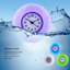 Horloge murale à ventouse pour miroir de salle de bain/cuisine, étanche, à quartz, violette, pour douche ou salle de bain. Décoration murale violette.-896911900