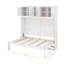 Grand lit escamotable en bois massif avec armoires Queen-810934470