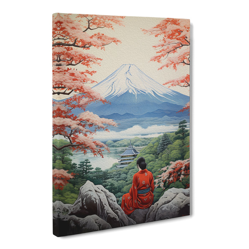 Mount Fuji Victorian Art - Wrapped Canvas, 50cm H x 35cm W x 3cm D