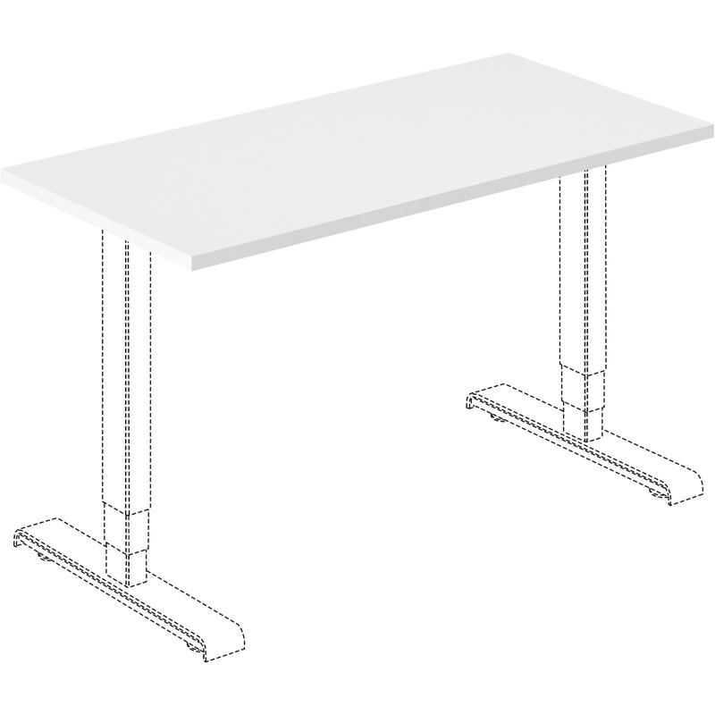 Sleek White Melamine 1" Thick Training Table Top