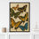 Art mural rétro sur plusieurs espèces de papillons, reproduction d'art sur toile encadrée