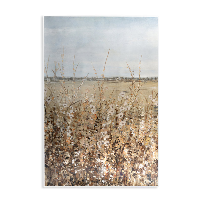 Art mural neutre sur brindilles de prairie par June Erica Vess, H 19 po x l 13 po