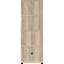 Tour multimédia en bois d'ingénierie, aspect pin vieilli, 3 étagères, 4 espaces de rangement, idéal pour les petits espaces. Étagère en pin, gain d'espace, rangement pour livres et objets de décoration.