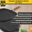 Krüger Gusseisen-Grillpfanne Rustica mit Holzgriff - 28 x 28 cm - emailliert