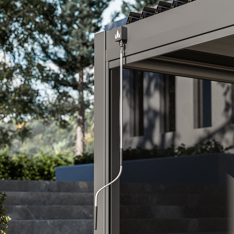 Royalcraft Luxe 4x3m Pergola with Solar Lighting System and Voice Control, 230cm H x 404cm W x 300cm D