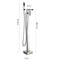 Robinet de robinet de baignoire à fixation au sol à poignée simple avec douche à main en noir mat-86233591