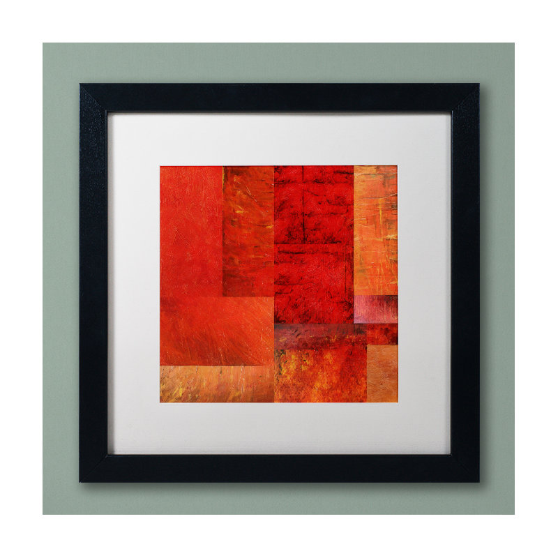Essence de rouge, reproduction d’art encadrée, H 16 po x l 16 po x P 0,5 po, Noir
