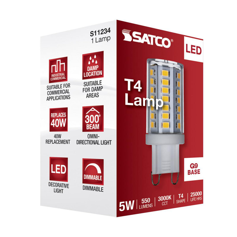 5 Watt Clear LED Bulb, 3000K