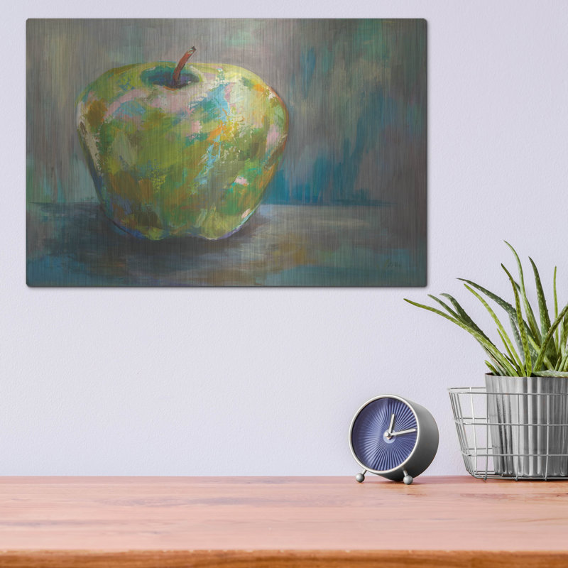 «Apple» par Jeanette Vertentes, art mural en métal, H 12 po x l 16 po