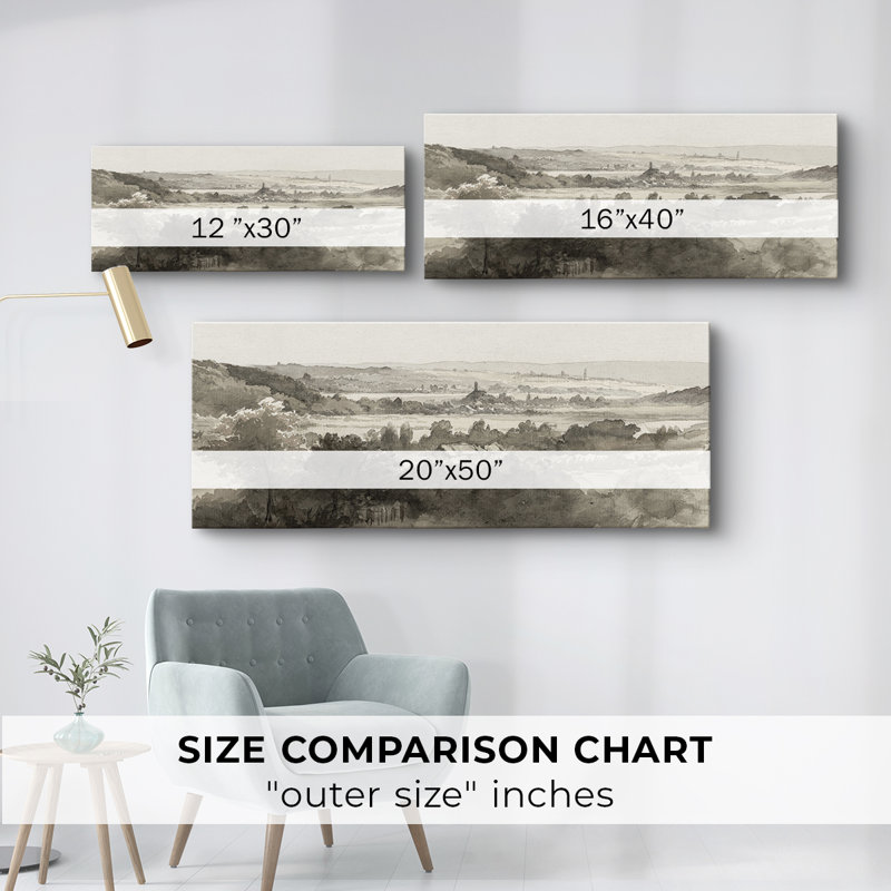 Série paysage - MCXII - Toile tendue avec châssis - Prêt à accrocher, H 12 po x l 30 po