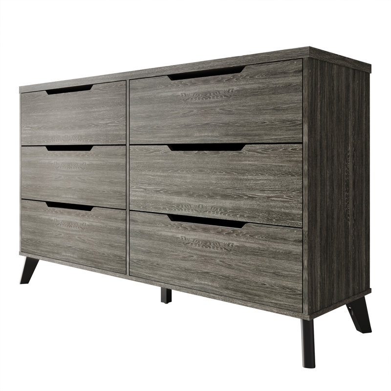 Commode 6 tiroirs Ihor, Gris foncé