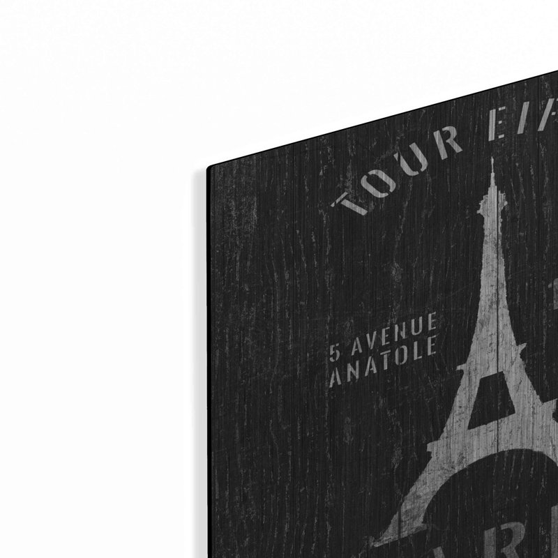 One Allium Way®, «Eiffel Tower» par Wild Apple Portfolio, art mural en métal, H 12 po x l 12 po