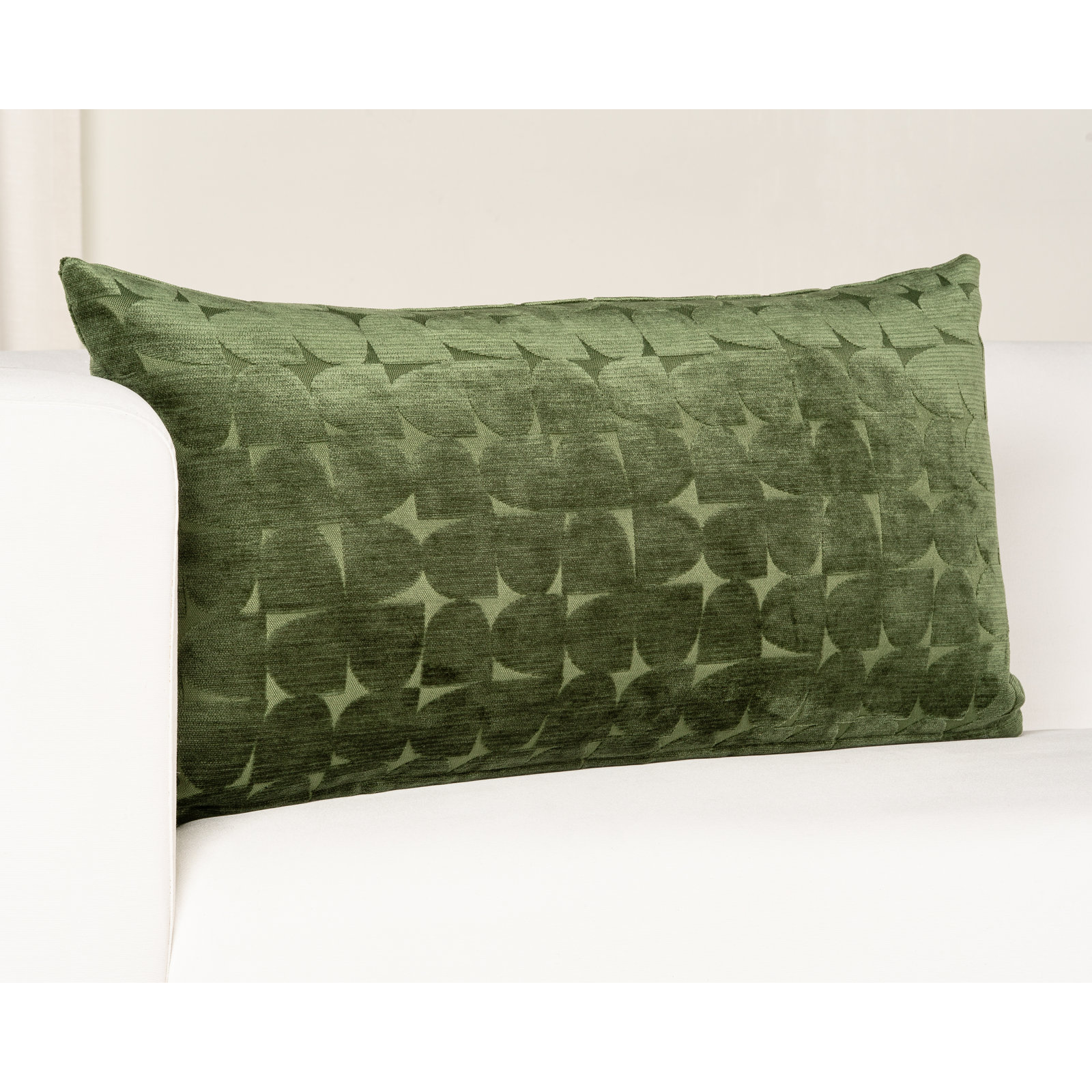 Gumdrop Throw Pillow, Rectangle 36"H x 14"W, Green, Polyester