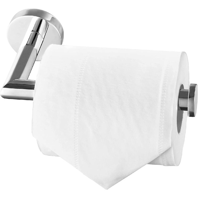 Large Toilet Paper Holder Wall-Mounted Paper Roll Holder With