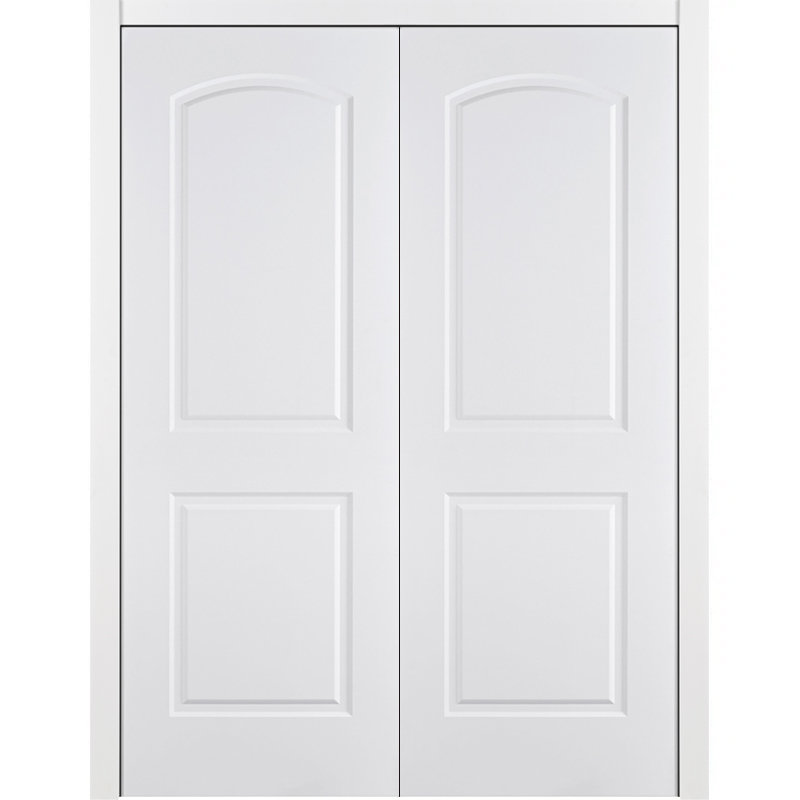 Double porte intérieure intérieure stratifiée 2 panneaux, Réversible, 56 po x 80 po