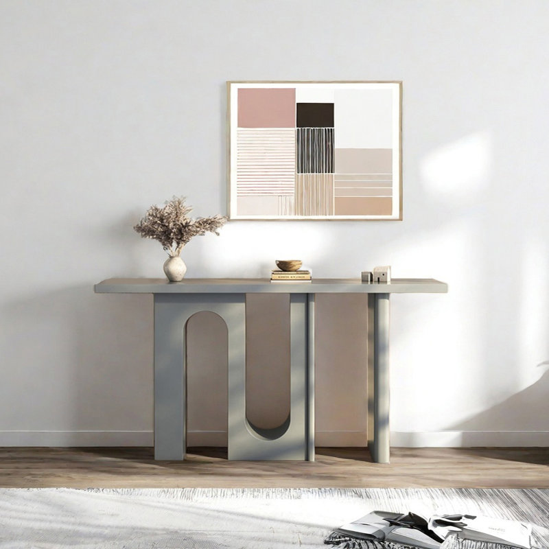 Console Modern Minimalist Art, Bleu grisâtre, H 33,46 po x l 62,99 po x P 11,81 po