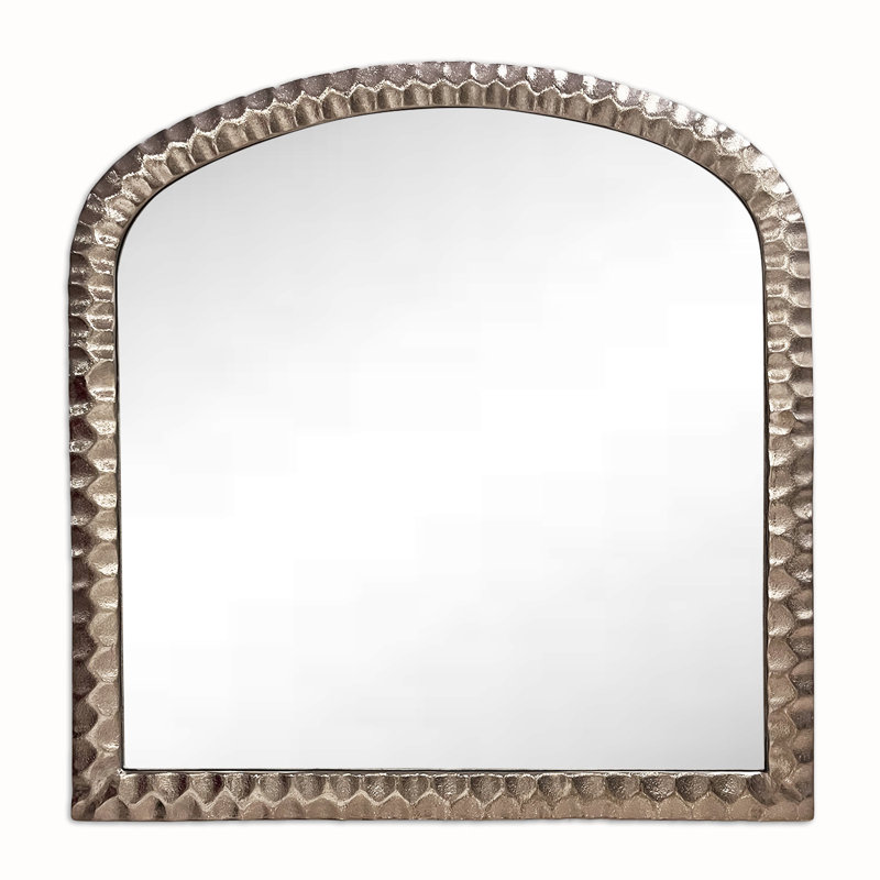  Miroir mural arqué 29 po x 30 po Caelis, Argent argent