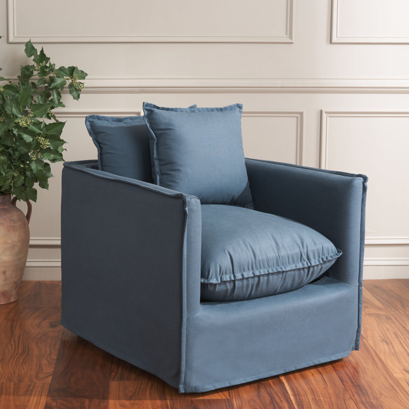 Fauteuil de 29,9 po de large Adamstown, Bleu clair