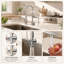 Robinet de cuisine professionnel à poignée unique avec douchette extractible en nickel brossé et robinet de remplissage pour casseroles, conception robuste pour les cuisines modernes