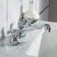 Ensemble de meuble-lavabo de comptoir en marbre blanc Carrara Elizabeth de 24 po avec miroir Elizabeth-2074134812