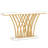 59" Console Table, Modern Faux Marble Entryway Table With Grid Metal Base, Narrow Accent Sofa Table