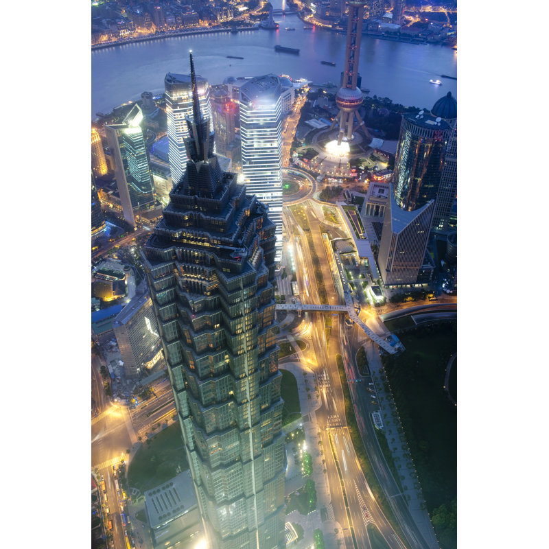 Night View Of Shanghai by TonyYao - Wrapped Canvas Print, 91cm H x 61cm W x 3.8cm D