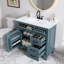 Meuble-lavabo de salle de bain avec lavabo en céramique, armoire, tiroirs, tablette réglable et poignées en alliage de zinc-120008848