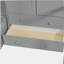 Lit superposé simple avec tiroirs, garde-robe, tablettes de rangement et lit hydraulique, gris