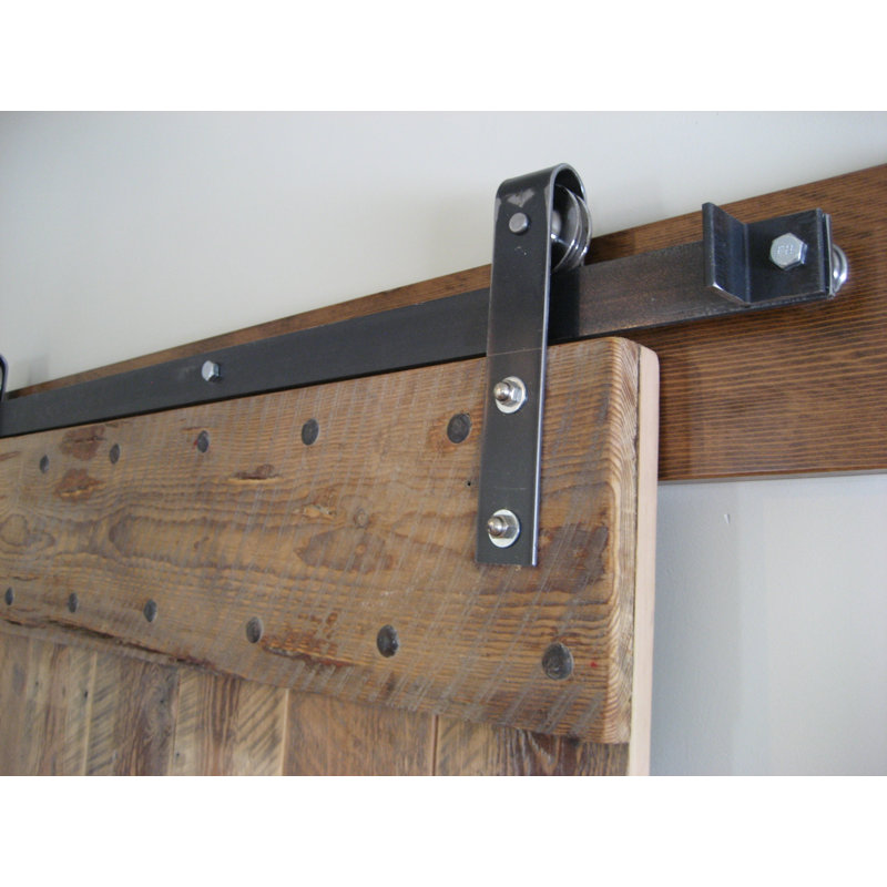 Ensemble de quincaillerie pour porte de grange simple 402, 96 po, Couche transparente