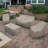 Modern Leisure Garrison Rect/Oval Patio Table & Chair Set Cover,  108"L x 64"W x 34"H, Sandstone