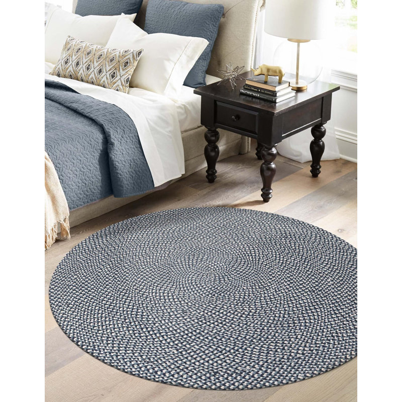Tapis contemporain bleu Aideen, Rond 2 pi