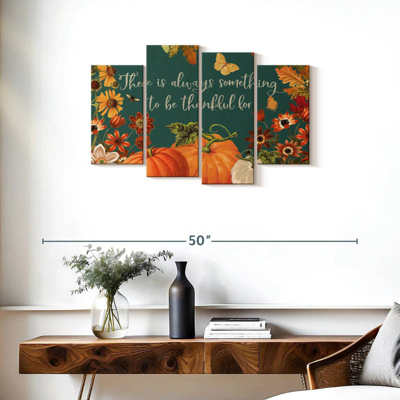 Fall Garden Quote VI bleu sarcelle, H 22 po x l 36 po