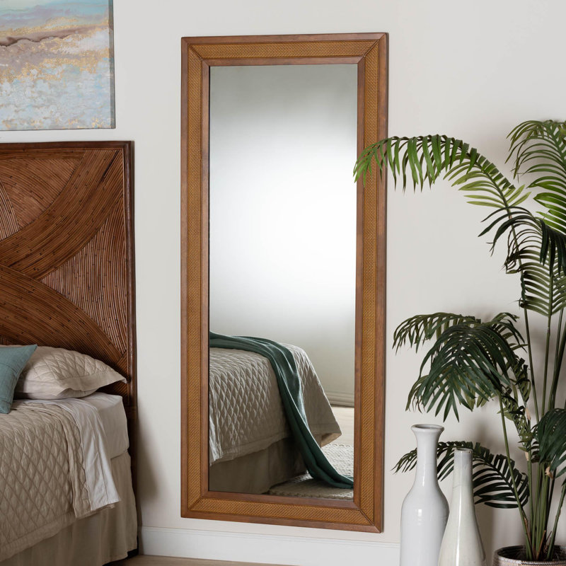 Aliaksei Solid Wood Rectangle Wall Mirror
