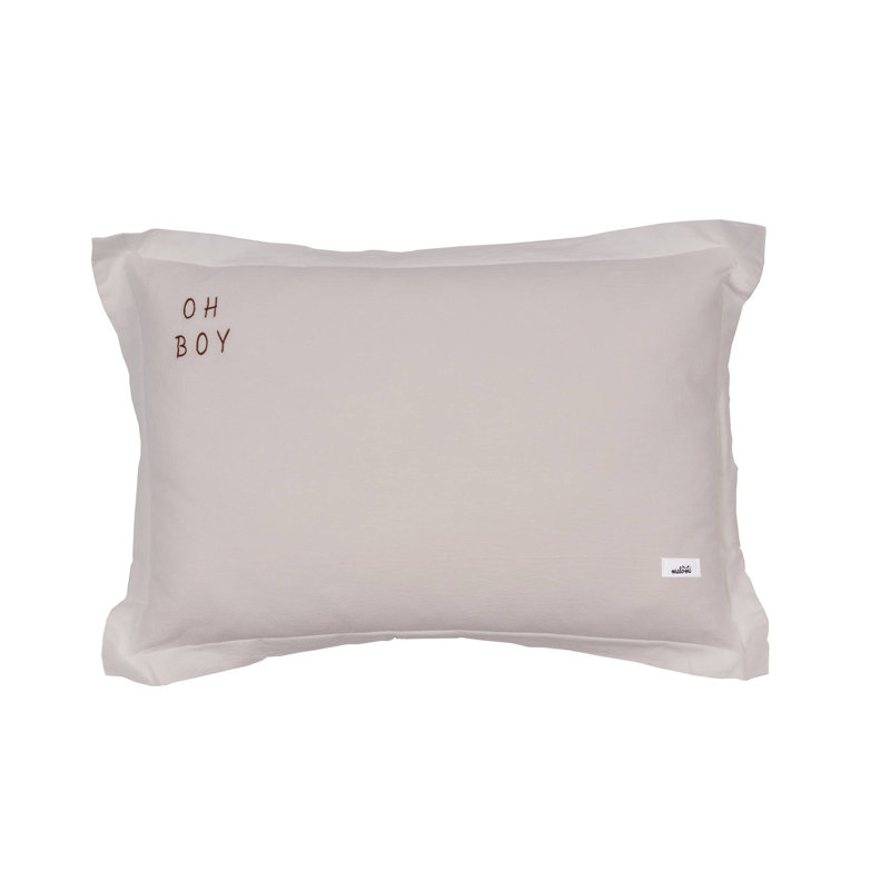 Square Euro Cushion, 50cm W x 5cm L, Natural